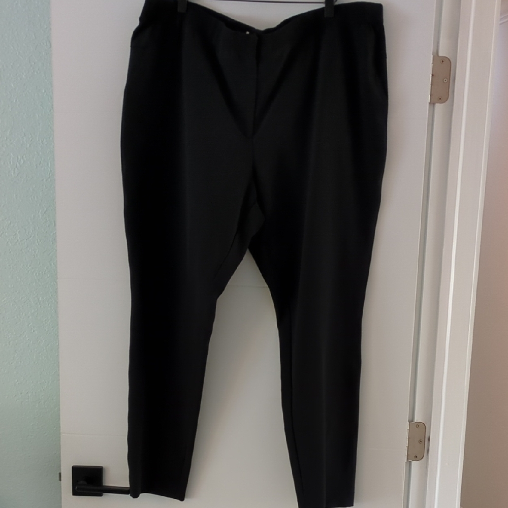 Veronica Beard Women's Black Dress Straight Leg Stretchy Pants Sz 22 Career